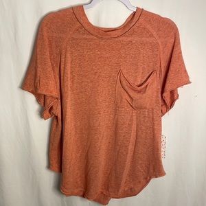 Free People Kyoto T-Shirt, Orange, XS